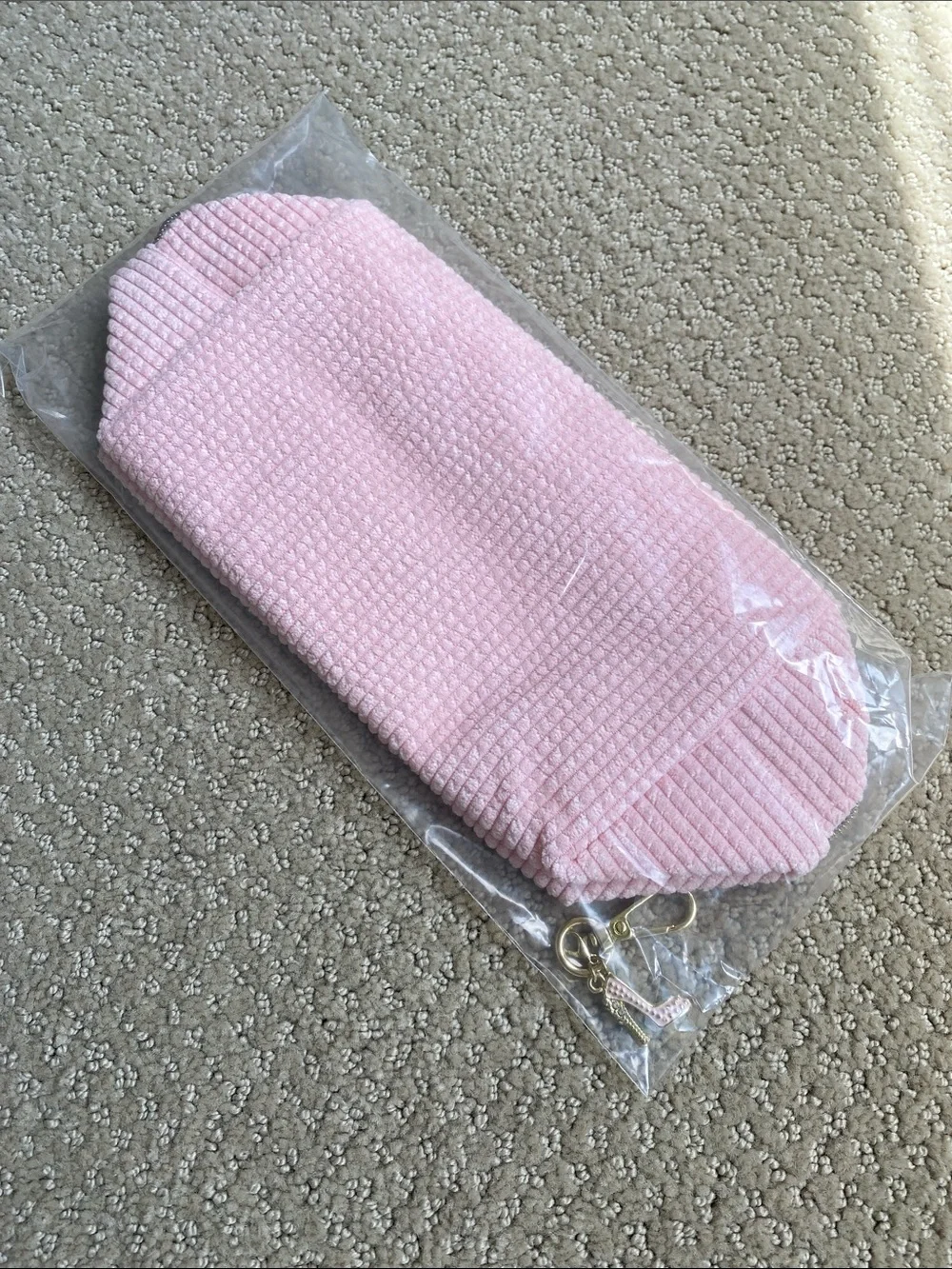 Tarte Pink Corduroy Cosmetic Pouch